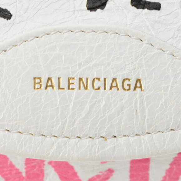 BALENCIAGA Graffiti Svenia Belt Bag White Calf Body - Picture 7 of 12